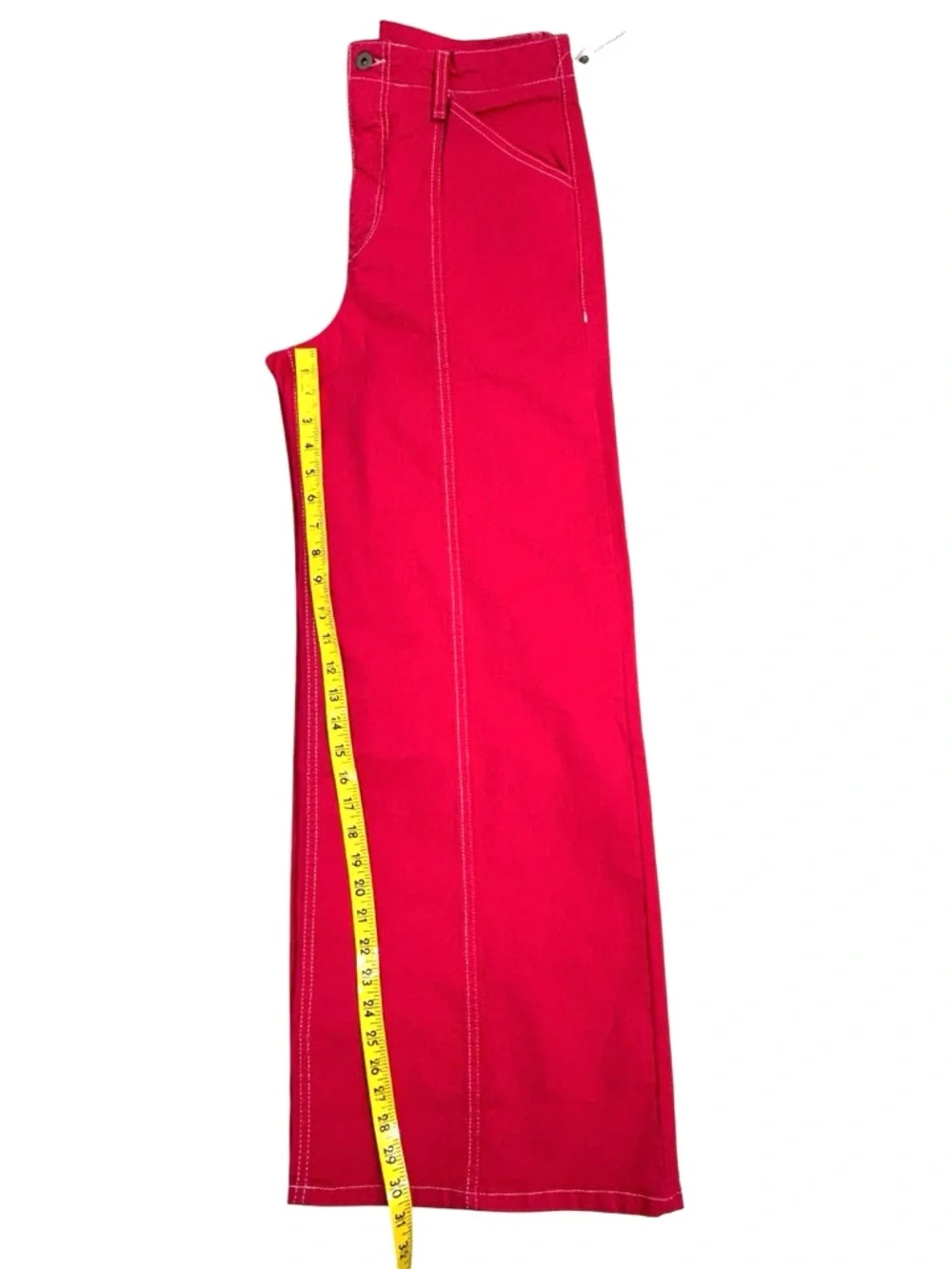 NWT MAEVE The Delaney Clean-Seamed High-Rise Wide-Leg Jeans Rose size 31 - Picture 7 of 11